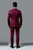 Burgundy Double-breasted 2 pieces Men's Suits sold by Zapaka