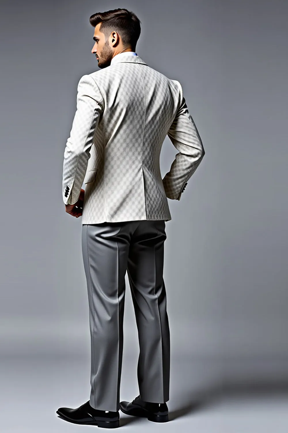 Men's Lvory Double Breasted Notched lapel 3 Pieces Prom Suits sold by Zapaka product image thumbnail 2