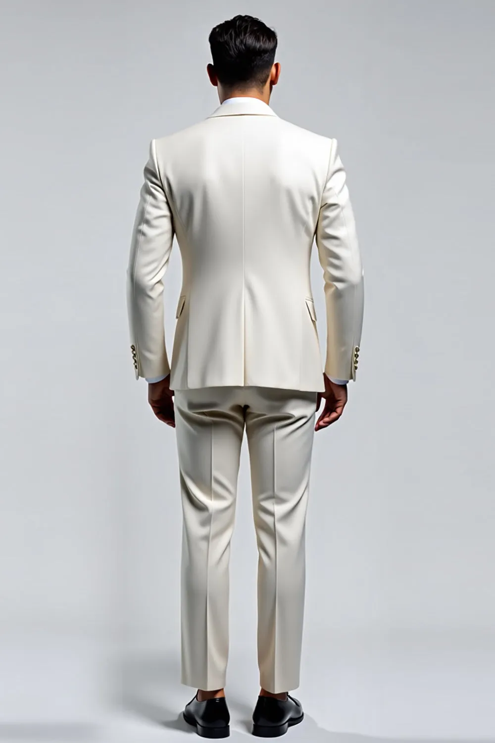 Men's Lvory Double Breasted 3 Pieces Peak lapel Prom Suits sold by Zapaka product image thumbnail 2