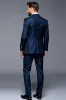Dark Blue Notched Lapel 3 Pieces Men's Party Suits sold by Zapaka