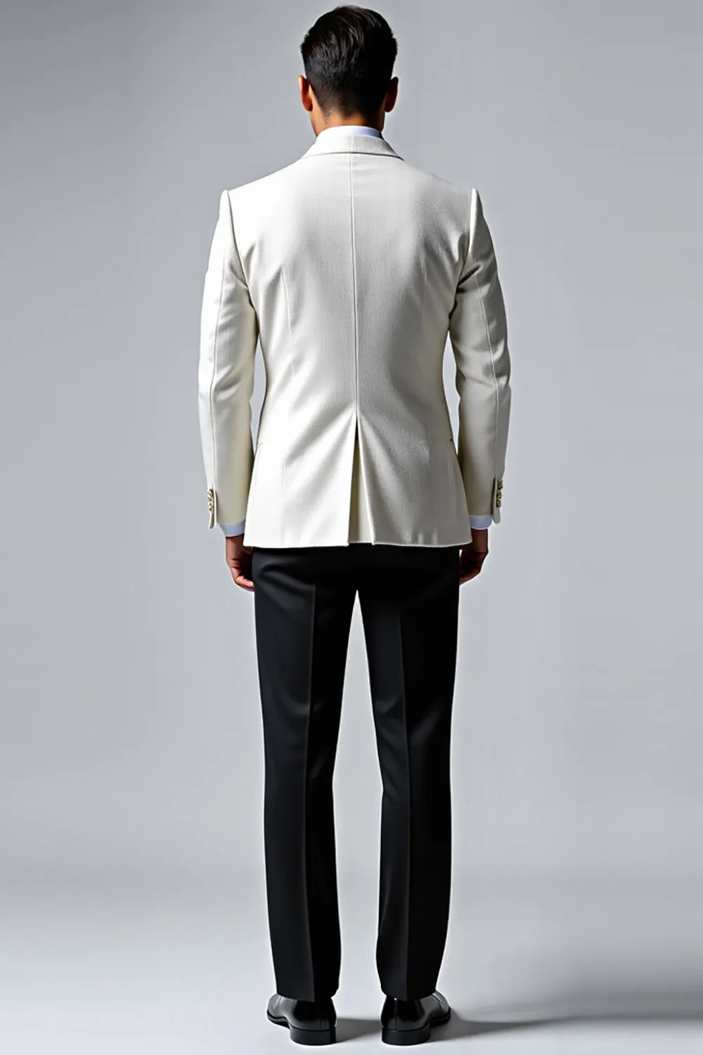 White Notched Lapel 2 Pieces Men's Prom Suits sold by Zapaka product image thumbnail 2