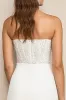 White Bodycon Strapless Mini Graduation Dress with Sequins sold by Zapaka
