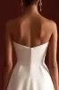 White Strapless A Line Graduation Dress with Bow sold by Zapaka