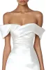 Off The Shoulder White Bodycon Satin Graduation Dress sold by Zapaka