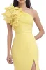 Daffodil One Shoulder Chiffon Mermaid Formal Dress with Ruffles sold by Zapaka