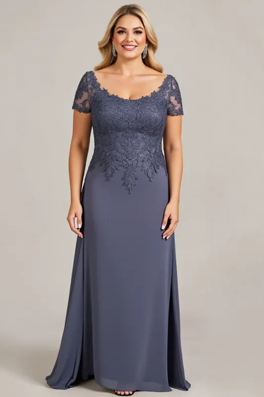 Twilight Chiffon Lace Plus Size Mother of the Bride Dress sold by Zapaka