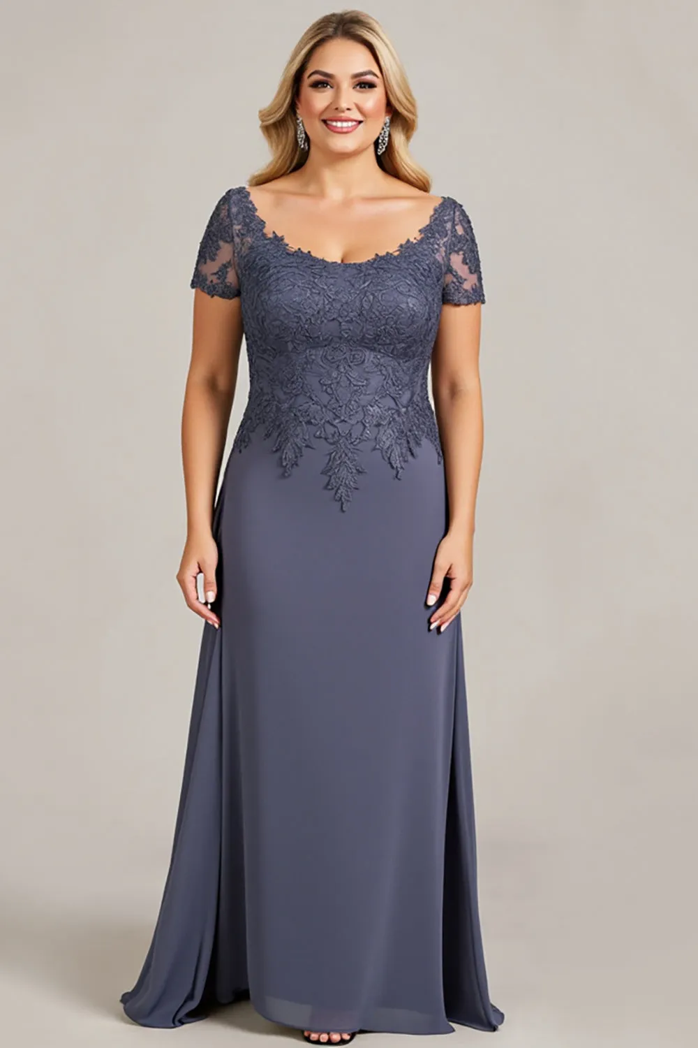Twilight Chiffon Lace Plus Size Mother of the Bride Dress sold by Zapaka