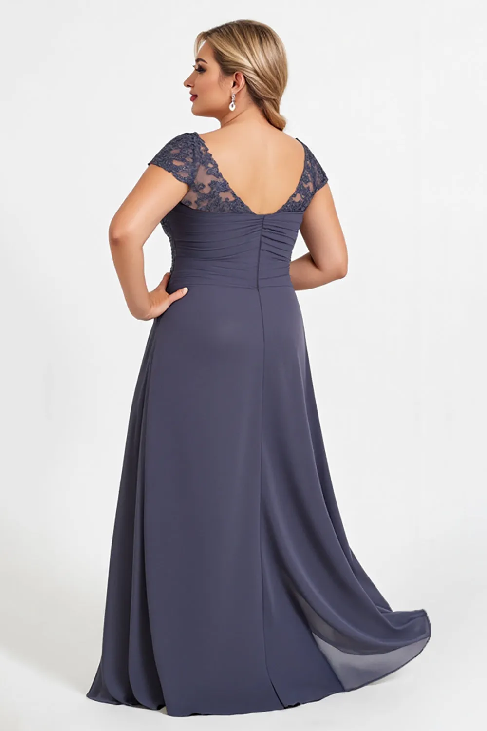 Twilight A Line Chiffon Lace Plus Size Mother of the Bride Dress sold by Zapaka product image thumbnail 2