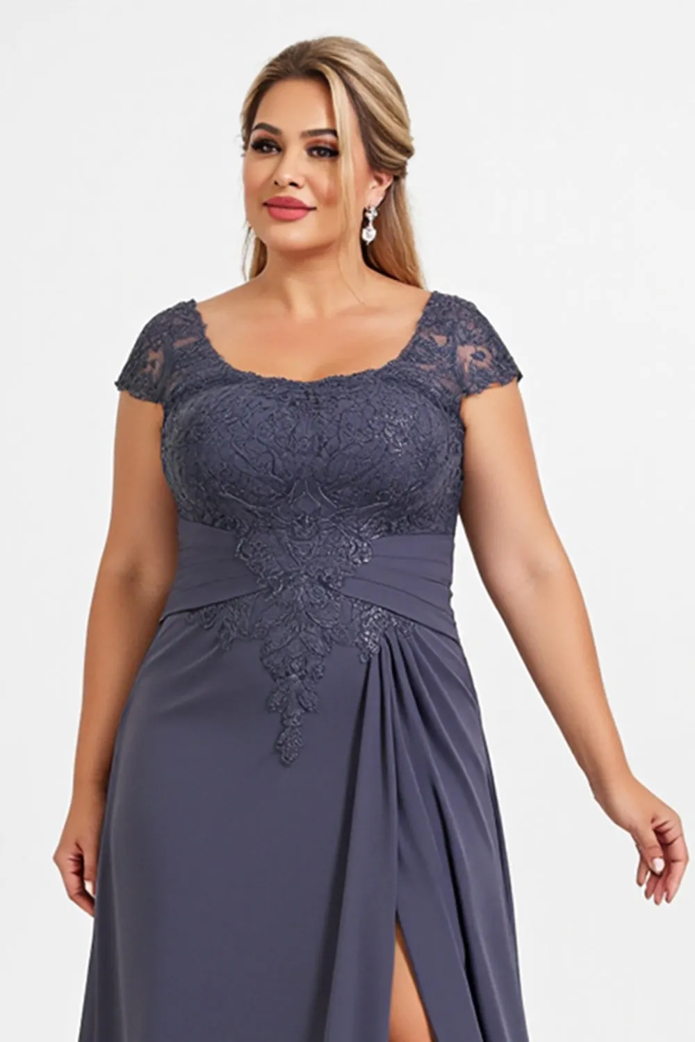 Twilight A Line Chiffon Lace Plus Size Mother of the Bride Dress sold by Zapaka product image thumbnail 3