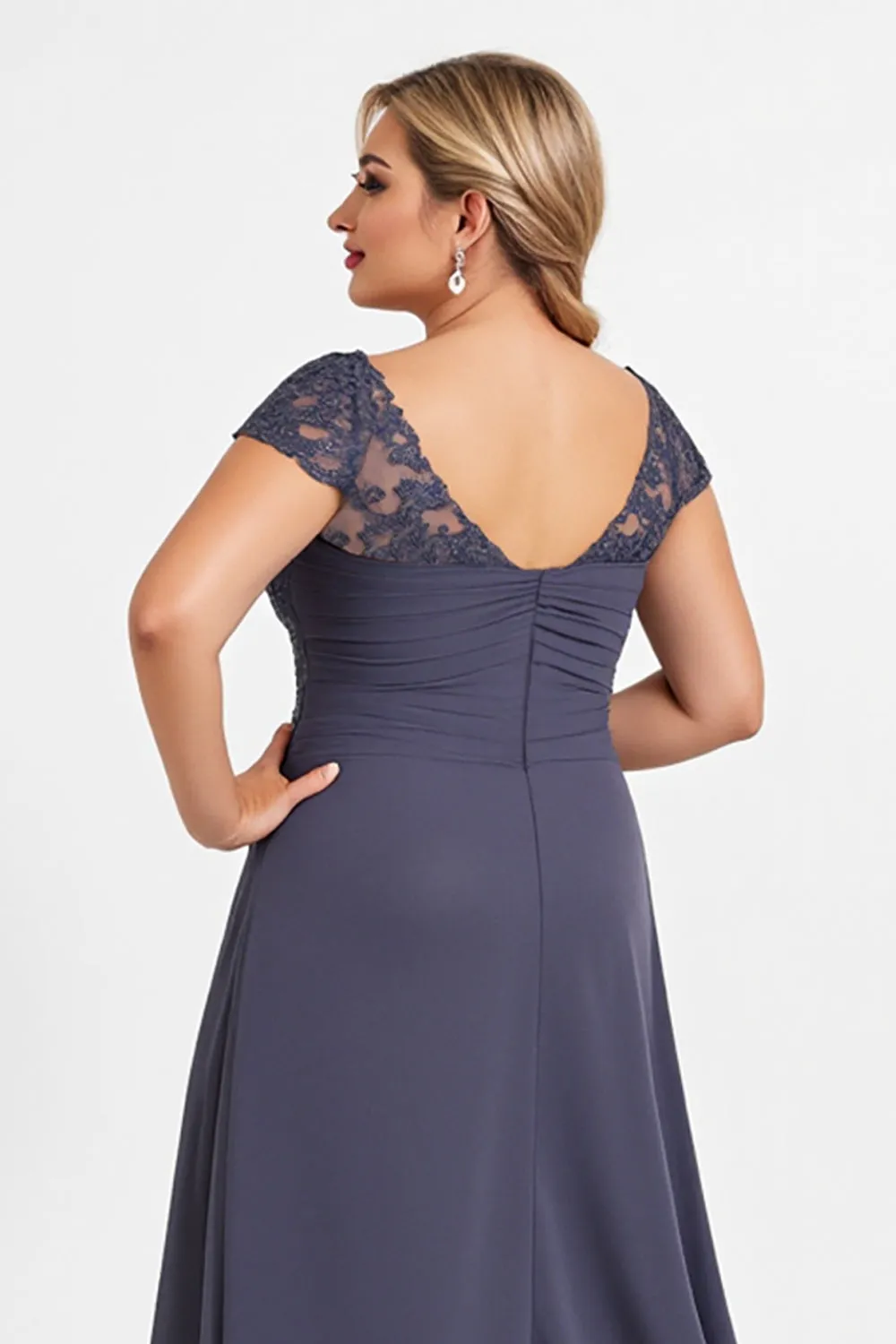 Twilight A Line Chiffon Lace Plus Size Mother of the Bride Dress sold by Zapaka product image thumbnail 4