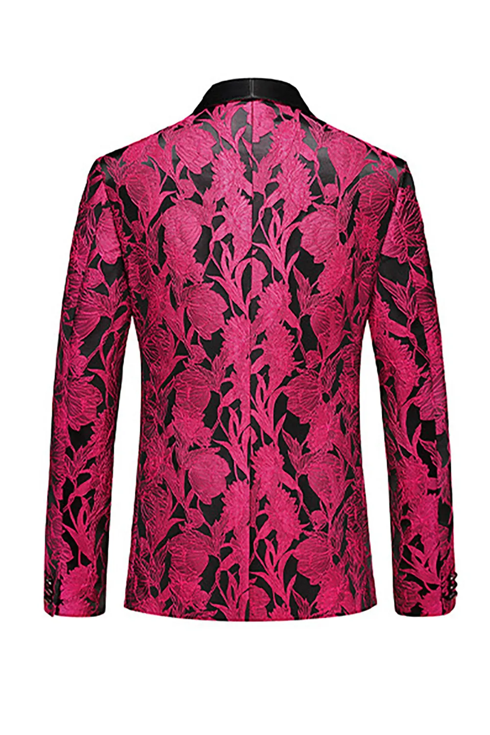 Jacquard Fuchsia 3 Pieces Shawl Lapel Men's Suits sold by Zapaka product image thumbnail 2