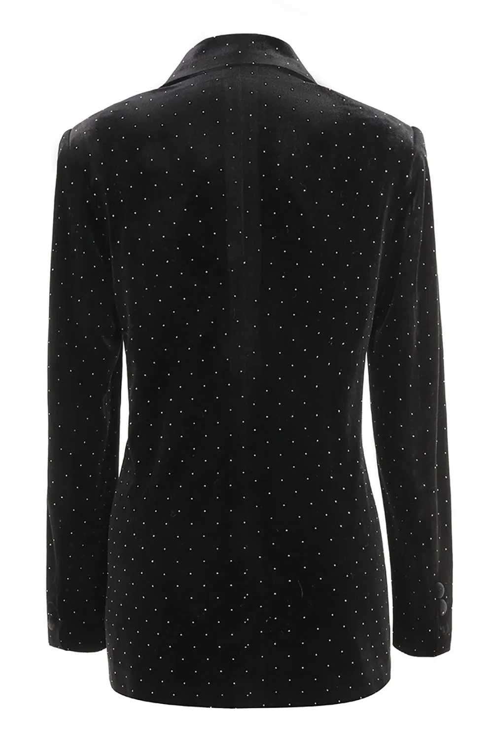 Black Polk Dots One Button 2 Piece Women Suit sold by Zapaka product image thumbnail 5