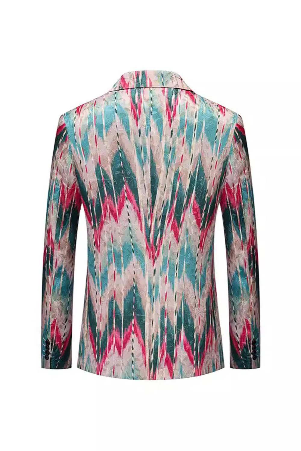 Men's Colourful Printed Notched Lapel Prom Blazer sold by Zapaka product image thumbnail 2