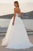 Lace Strapless A Line Tulle Ivory Wedding Dress sold by Zapaka