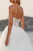 Lace Strapless A Line Tulle Ivory Wedding Dress sold by Zapaka