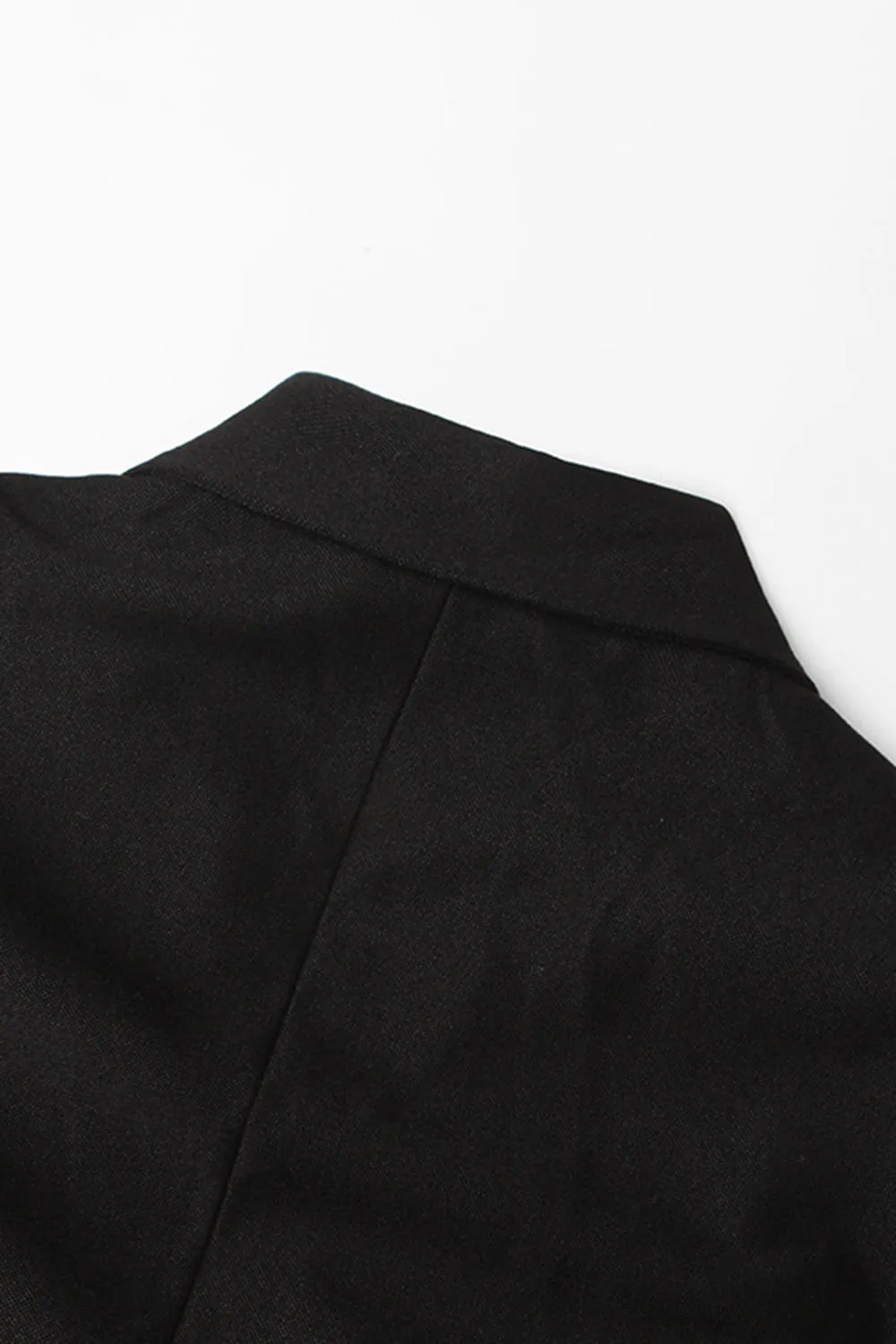 Black Cut-out Slim Fit Women Party Blazer sold by Zapaka product image thumbnail 4