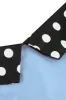 Light Blue Polka Dots Spaghetti Straps 1950s Dress sold by Zapaka