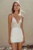 Sparkly White Sequins Bodycon Spaghetti Straps Graduation Dress sold by Zapaka