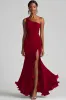 Black Chiffon One Shoulder Mermaid Formal Dress with Slit sold by Zapaka