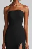 Black Strapless Sheath Long Formal Dress With Slit sold by Zapaka