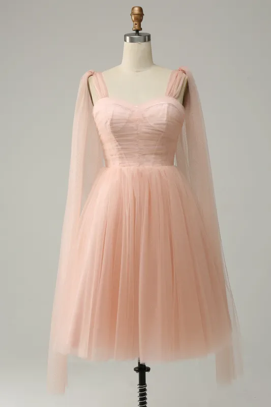 A Line Blush Sweetheart Midi Formal Dress sold by Zapaka