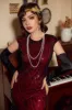 Red Gatsby Glitter Fringe 1920s Flapper Dress sold by Zapaka