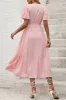 Blush A Line V Neck Summer Dress sold by Zapaka