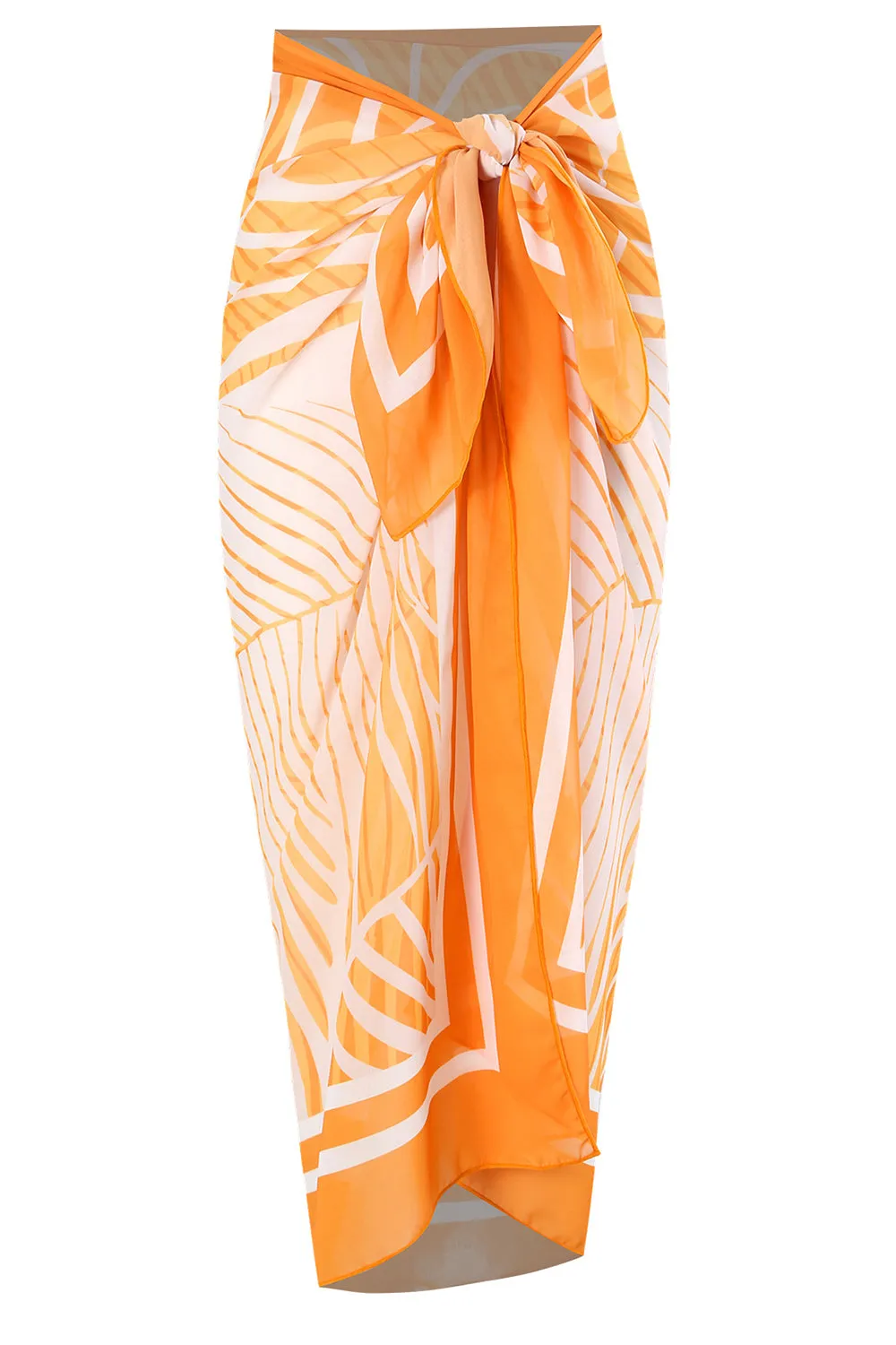 Halter One Piece Orange Printed Swimwear sold by Zapaka product image thumbnail 3