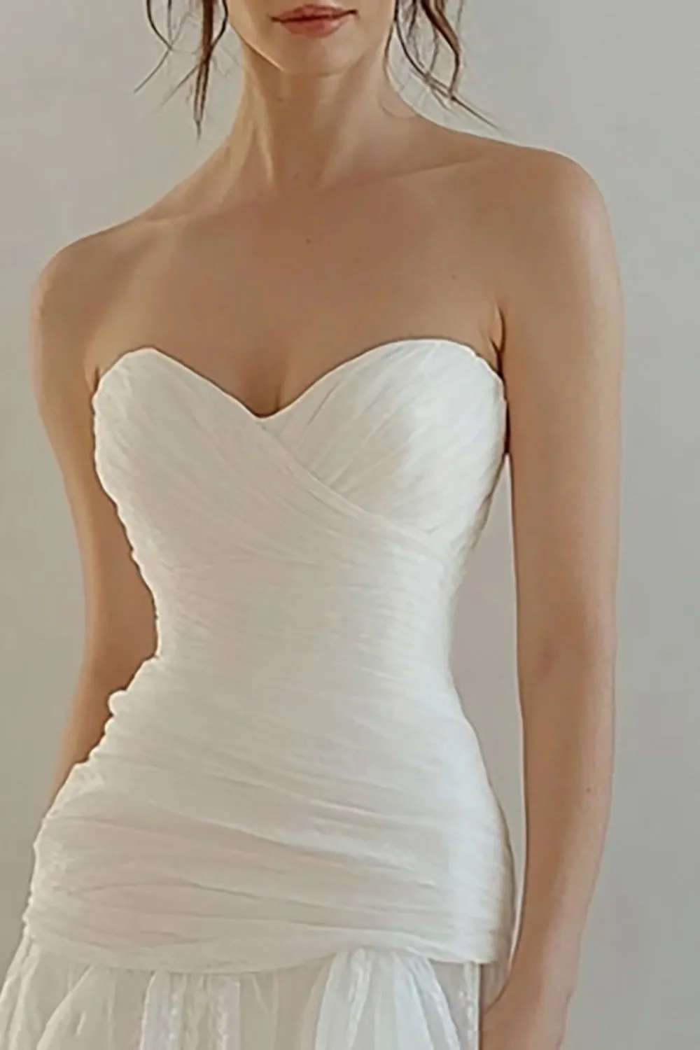 Strapless White Short Graduation Dress with Ruffles sold by Zapaka product image thumbnail 2