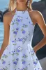 A Line Halter Chiffon Simple Graduation Dress sold by Zapaka