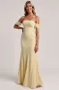 Off The Shoulder Yellow Mermaid Bridesmaid Dress sold by Zapaka
