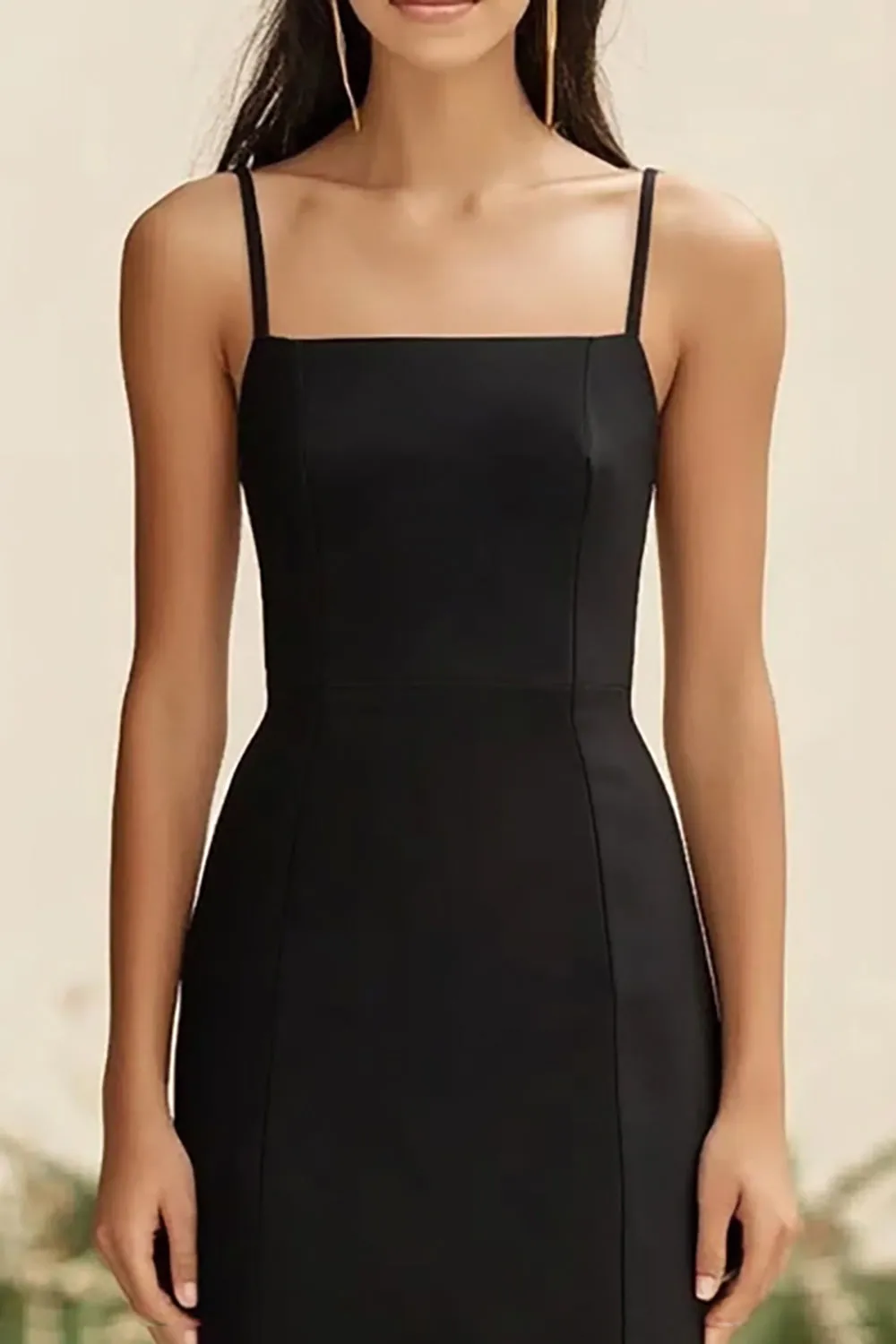 Chiffon Sheath Black Midi Formal Dress sold by Zapaka product image thumbnail 2