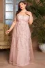 Blush Plus Size Long Mother of the Bride Dress with Appliques sold by Zapaka