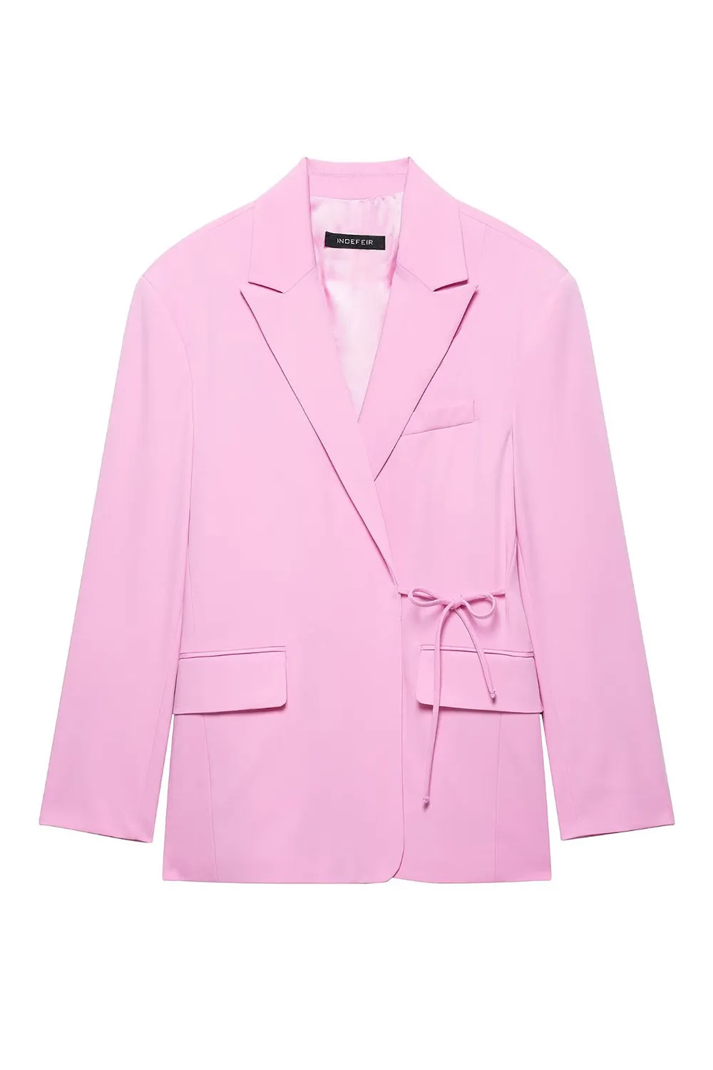 Pink 2 Piece Peak Lapel Women Prom Suits with Strings sold by Zapaka product image thumbnail 3