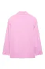 Pink 2 Piece Peak Lapel Women Prom Suits with Strings sold by Zapaka