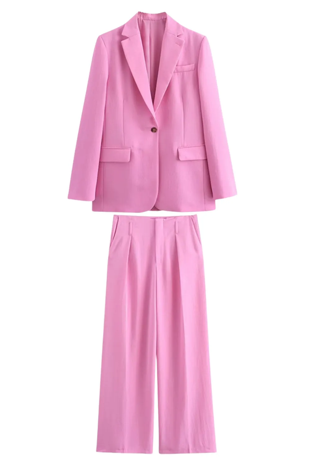 Pink 2-Piece Notched Lapel Women Prom Suits sold by Zapaka