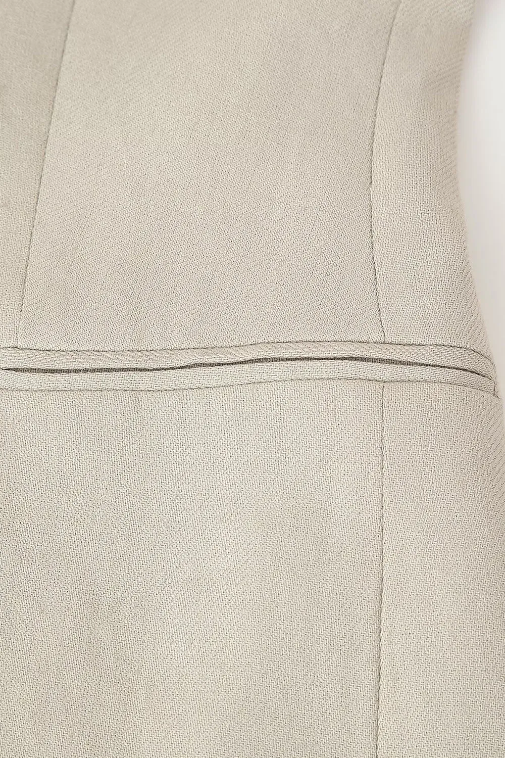 Khaki 2-Piece Peak Lapel Sleeveless Women Prom Suits sold by Zapaka product image thumbnail 5