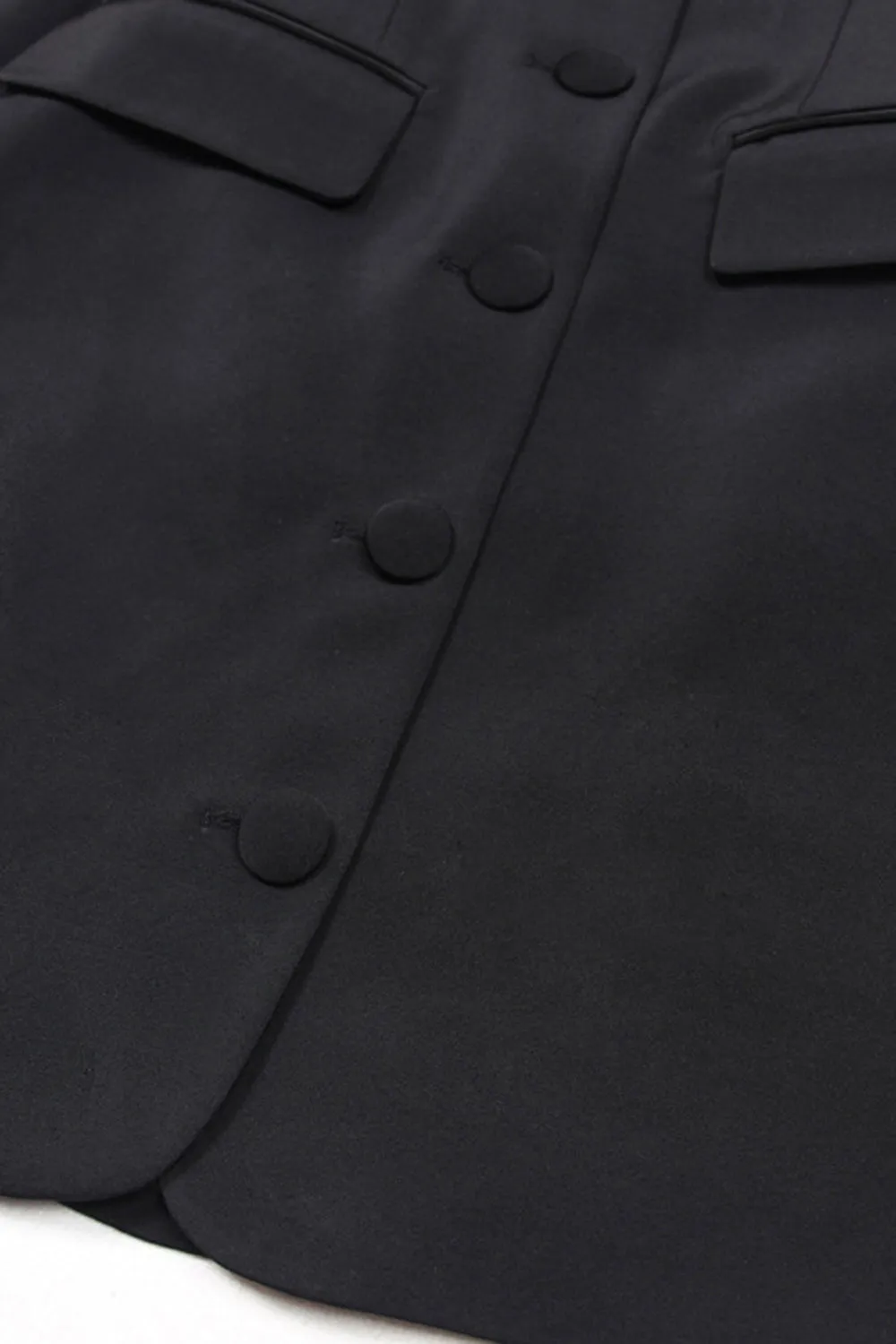 Black Notched Lapel Cut Out Women Prom Suits with Bow sold by Zapaka product image thumbnail 5