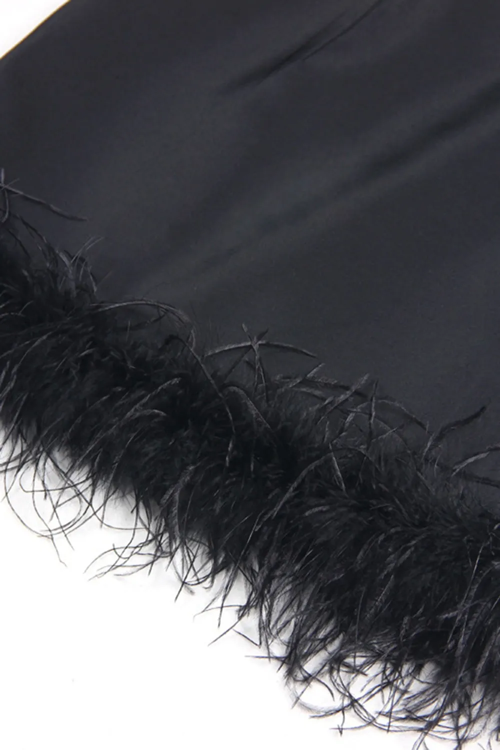 Black 2-Piece Peak Lapel Short Women Prom Suits with Feather sold by Zapaka product image thumbnail 4