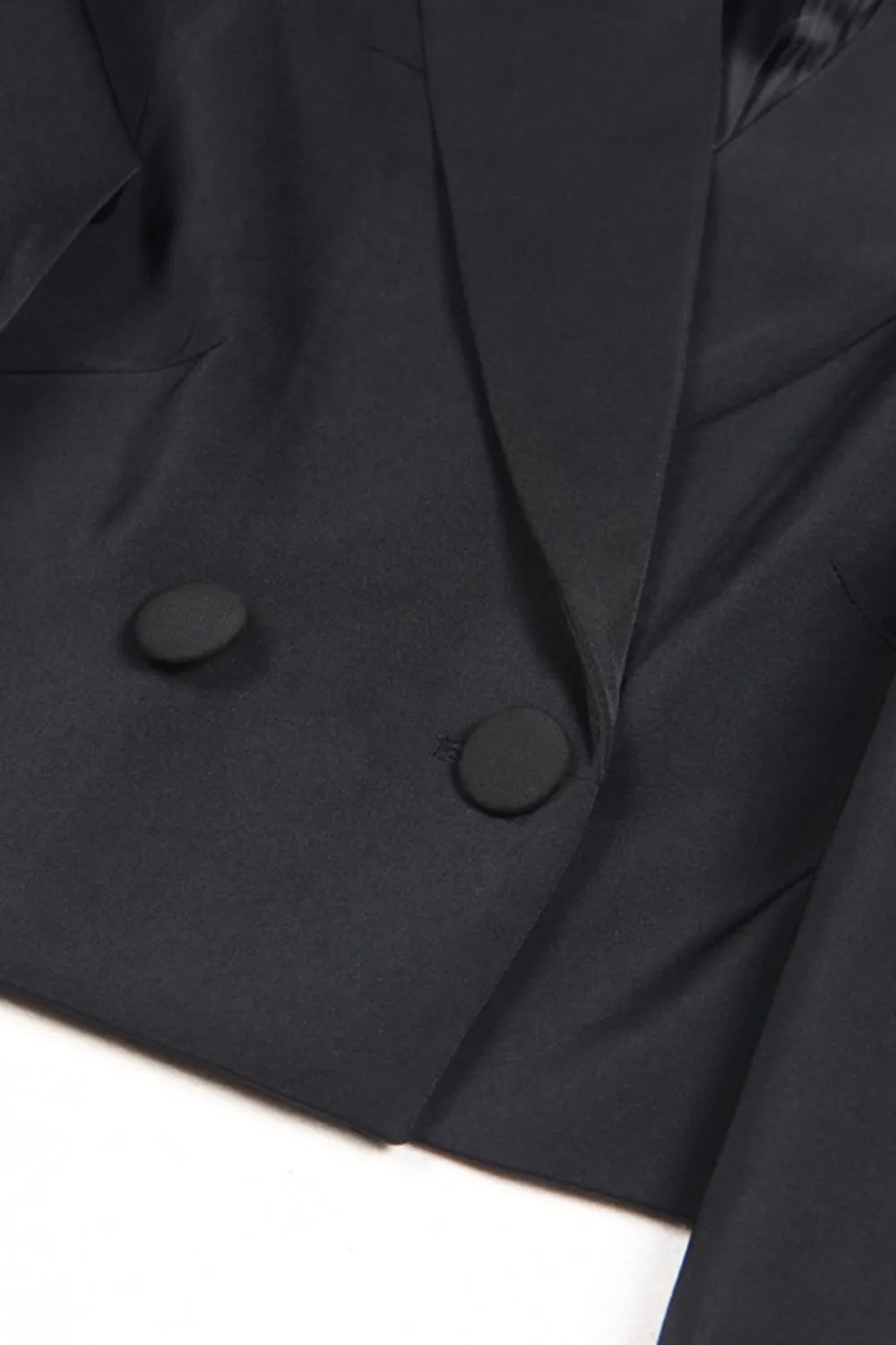 Black 2-Piece Peak Lapel Short Women Prom Suits with Feather sold by Zapaka product image thumbnail 3