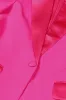 Fuchsia 2-Piece Peak Lapel  Women Prom Suits with Feather sold by Zapaka