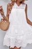 White A Line Short Summer Dress sold by Zapaka