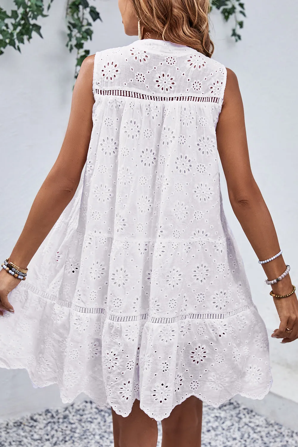 White A Line Short Summer Dress sold by Zapaka product image thumbnail 2
