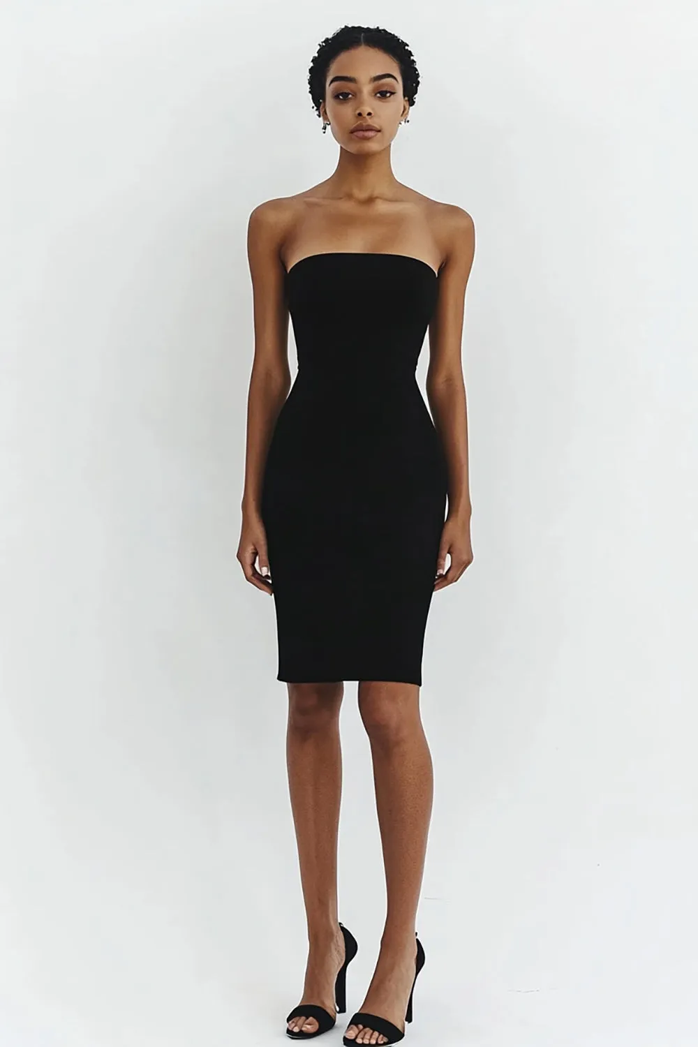 Strapless Simple Bodycon Little Black Dress sold by Zapaka