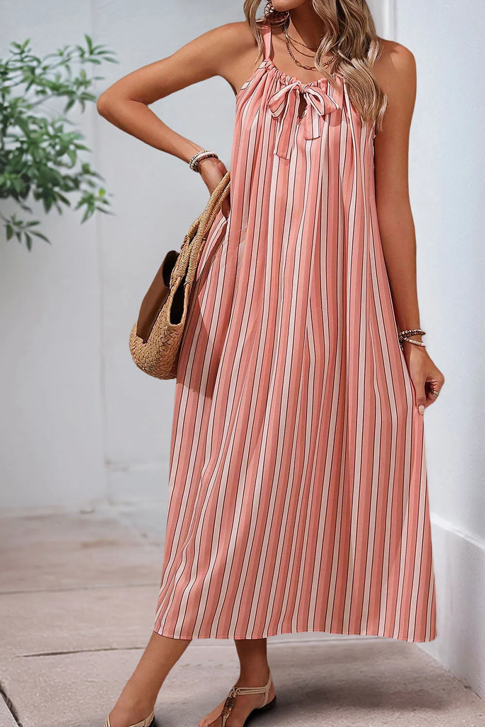 Blush A Line Spaghetti Strapless Summer Dress sold by Zapaka product image thumbnail 3