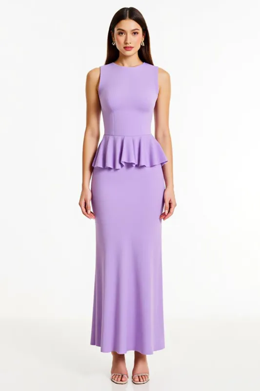 Lilac Mermaid Long Formal Dress with Ruffles sold by Zapaka