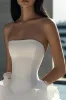 Stylish A Line Strapless White Graduation Dress sold by Zapaka