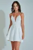 Simple A Line Spaghetti Straps Little White Dress sold by Zapaka