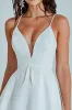 Simple A Line Spaghetti Straps Little White Dress sold by Zapaka