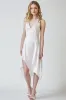 White V Neck A Line Asymmetrical Graduation Dress sold by Zapaka